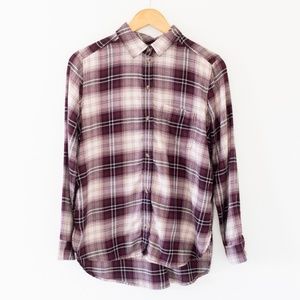 American Eagle Boyfriend Fit Plaid Shirt Size Medium
